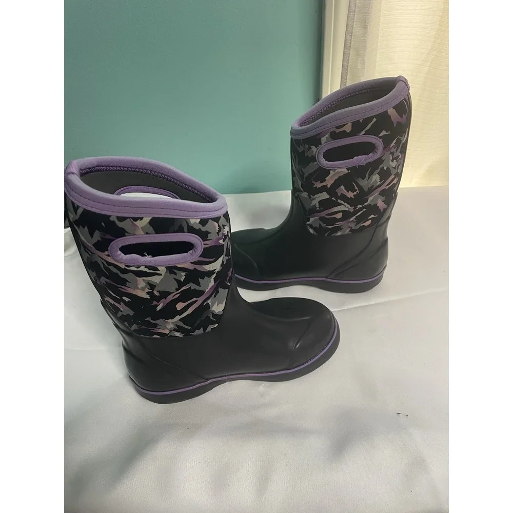 Bogs Kids Waterproof Snow Winter‎ Boots Kids Floral Youth Size 4 Boots BinC